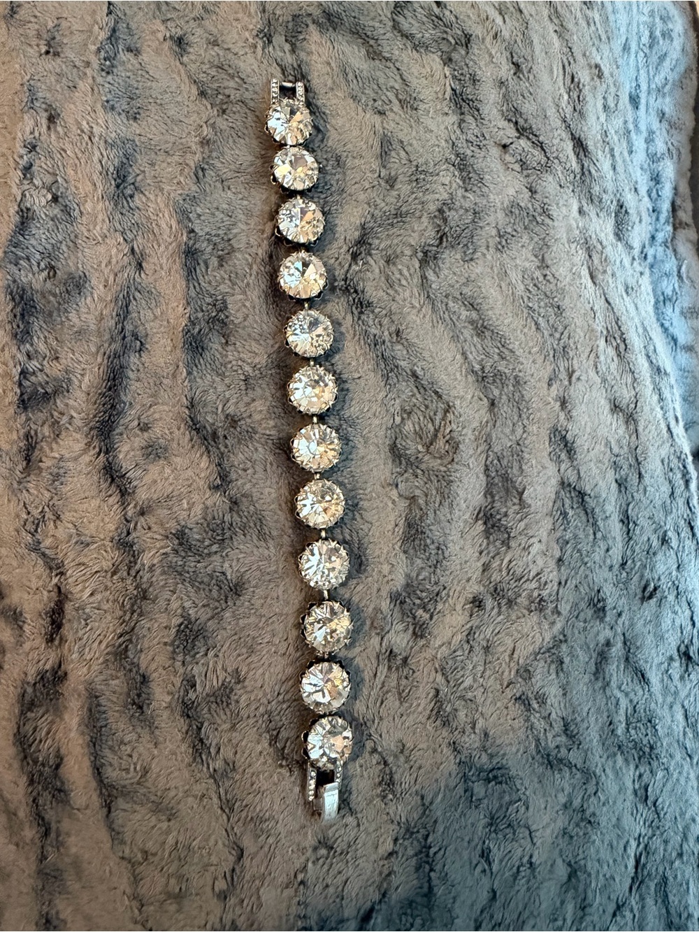 Stella & Dot Clear Crystal Bracelet - Silver